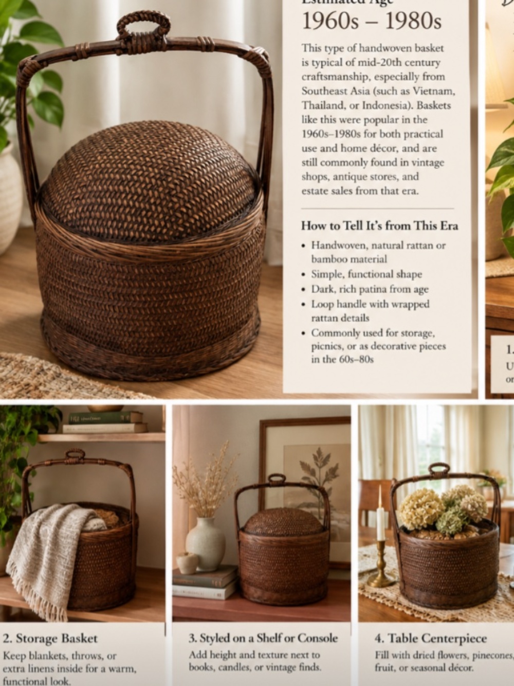 Vintage Woven Basket